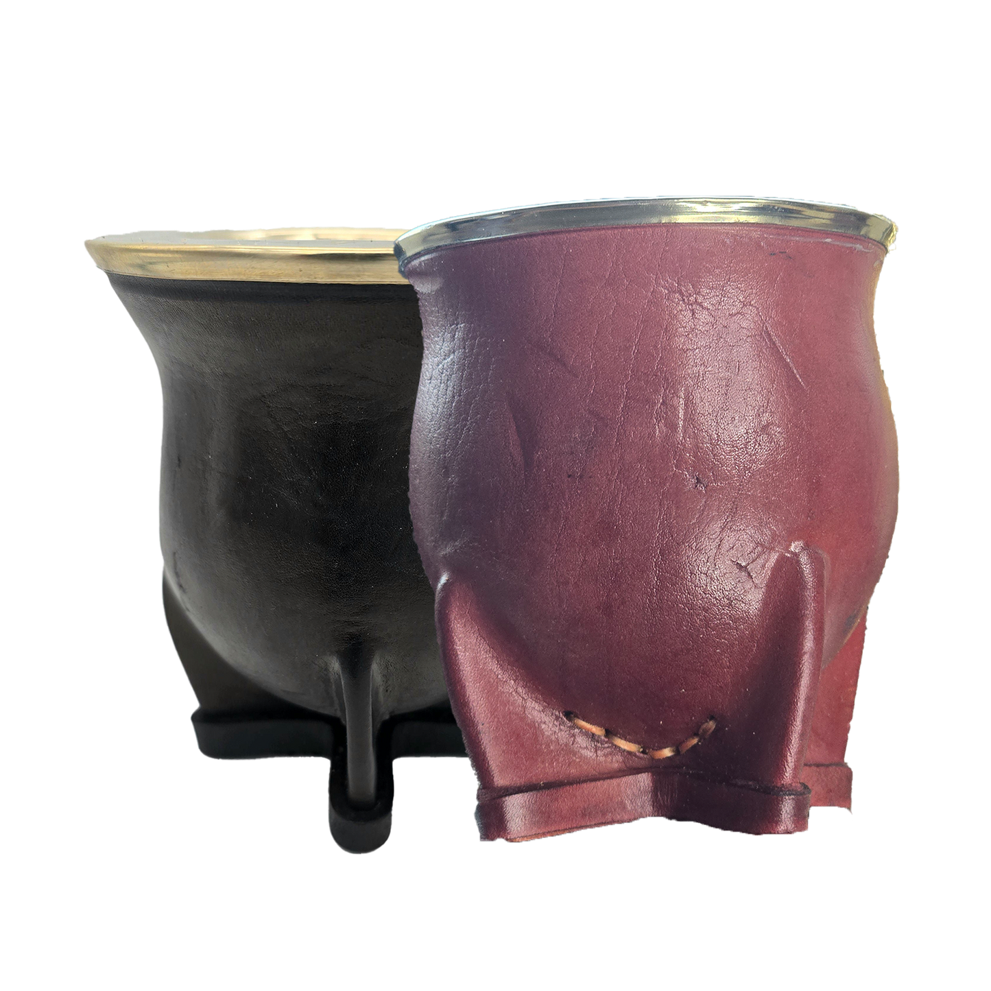 Camionero Leather Handmade Gourd (Calabash)