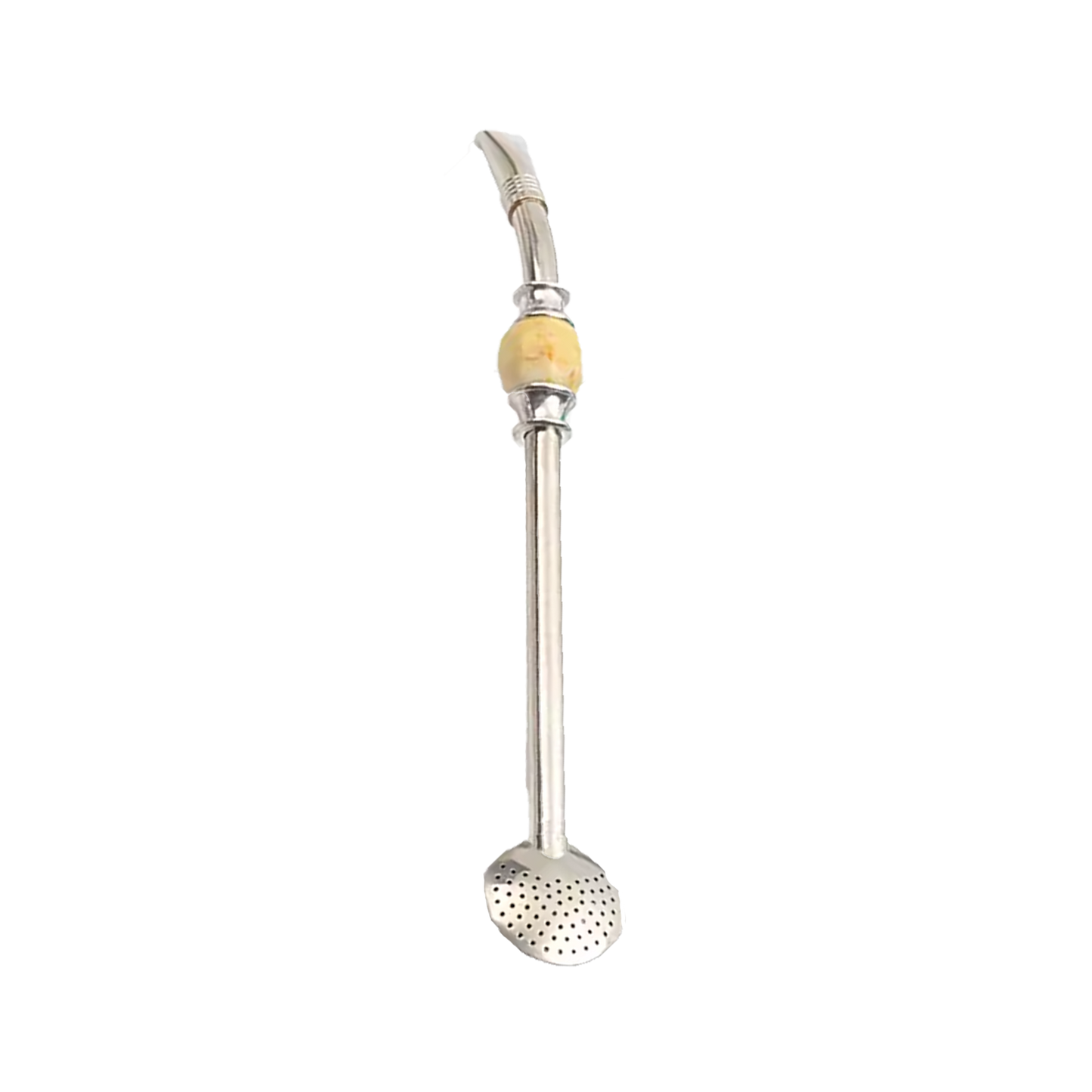 Stainless Steel Bombilla (Ivory Bone Stone)