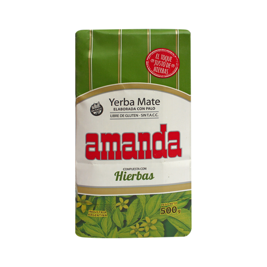 Yerba Mate Amanda Hierbas, Herbal Tea, Front Packet