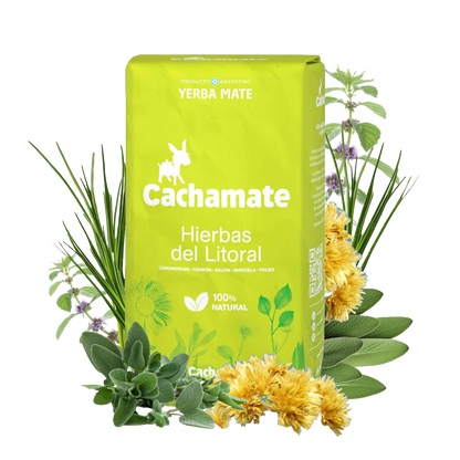 Cachamate Yerba Mate Hierbas Del Litoral (Coastal Herbs) 500g
