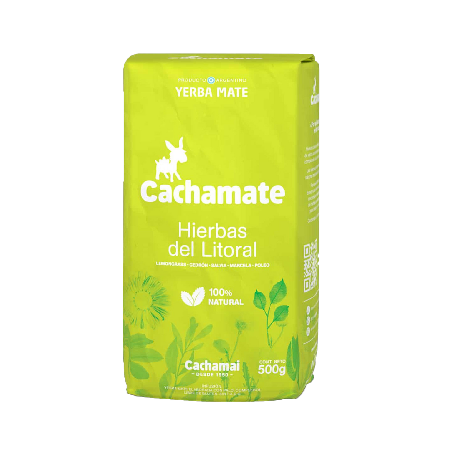 Cachamate Yerba with Hierbas Del Litoral (Coastal Herbs) 500g